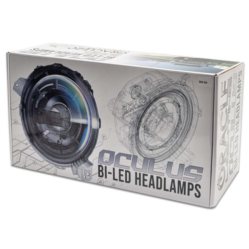 Load image into Gallery viewer, Oracle Jeep Wrangler JL Oculus Bi-LED Projector Headlights- Graphite Metallic - 5500K SEE WARRANTY
