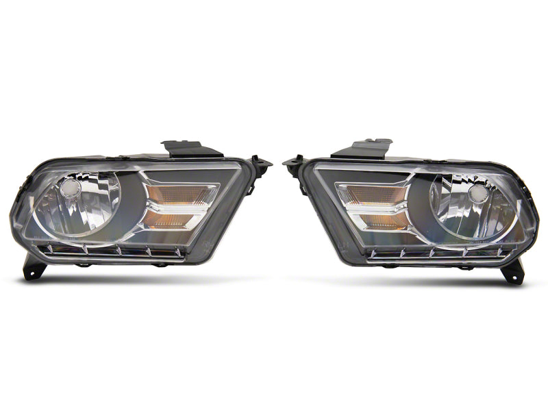 Load image into Gallery viewer, Raxiom 10-12 Ford Mustang Axial Series OEM Style Rep Headlights- Chrome Housing (Clear Lens)
