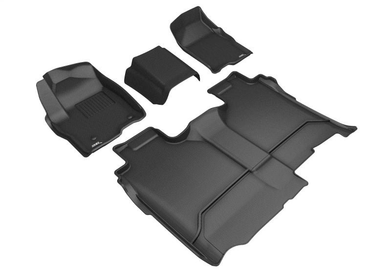 Load image into Gallery viewer, 3D MAXpider 19-26 GMC Sierra/Chevy Silverado 1500 CC/ 2500/3500HD CC Bench Seat Kagu Black Full Set
