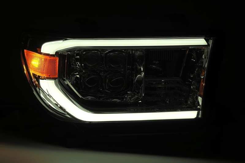 Load image into Gallery viewer, AlphaRex 07-13 Toyota Tundra (w/Lvl Adj) NOVA LED Proj Headlights Plank Alpha Blk w/Seq Signal/RDL
