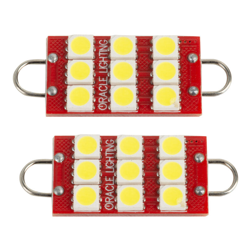 Load image into Gallery viewer, Oracle 44MM 6 LED 3 Chip - Loop Festoon Bulbs (Pair) - White
