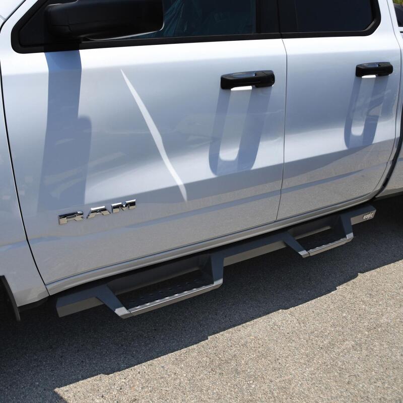 Load image into Gallery viewer, Westin 2019 Ram 1500 Quad Cab Drop Nerf Step Bars - Textured Black
