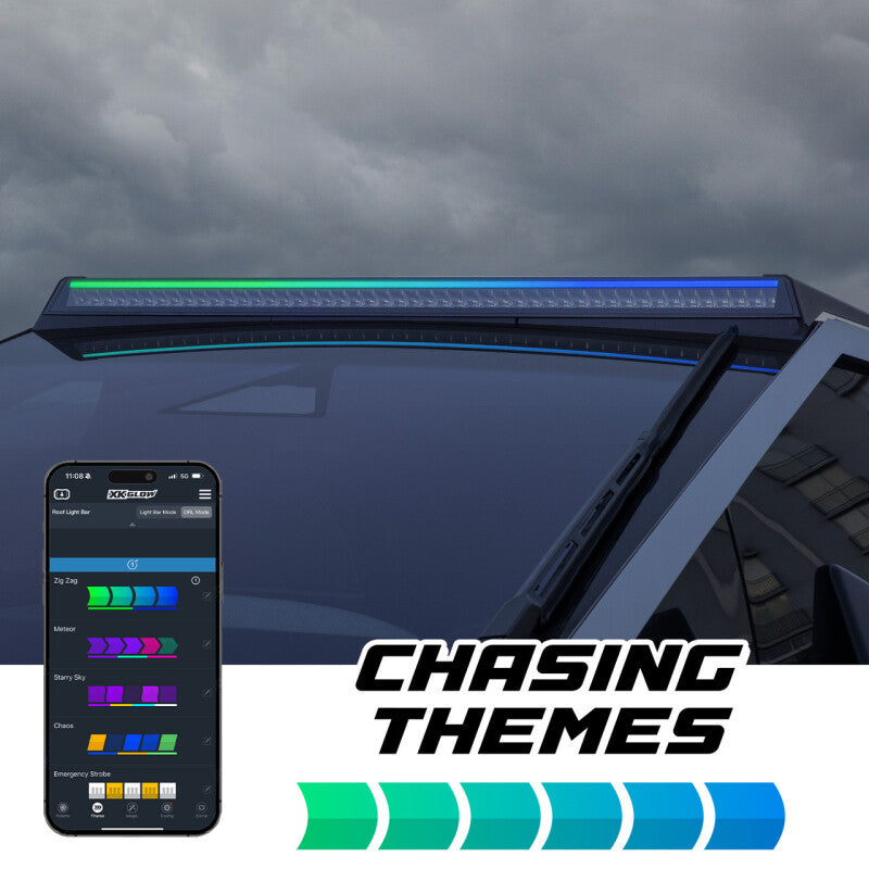 Load image into Gallery viewer, XK Glow Tesla Cybertruck XKmax 50in Roof LED Off-Road Light Bar w/ RGBW Chasing DRL &amp; App Control
