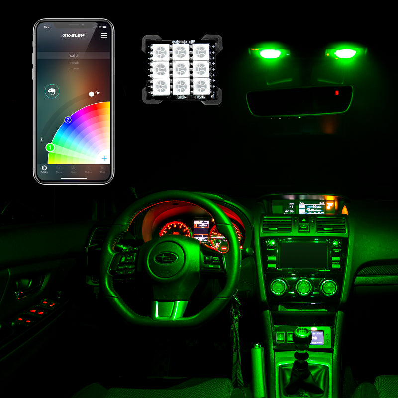 Load image into Gallery viewer, XK Glow RGB Festoon LED Panel XKchrome Bluetooth App Controlled Dome Bulb
