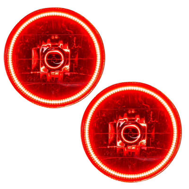 Load image into Gallery viewer, Oracle Lighting 97-06 Jeep Wrangler TJ Pre-Assembled LED Halo Headlights -Red SEE WARRANTY
