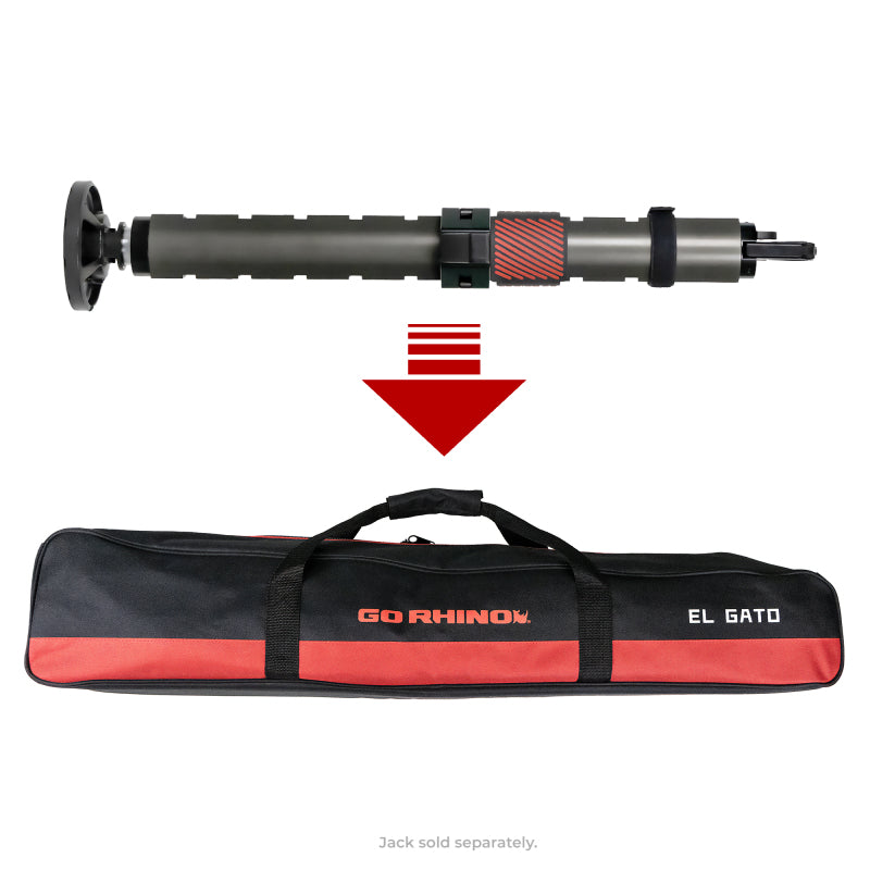 Load image into Gallery viewer, Go Rhino XVenture Gear El Gato EG1 Hydraulic Jack Bag - Black/Red Nylon
