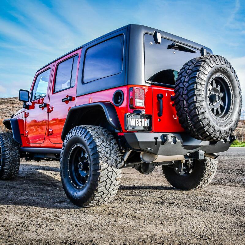 Load image into Gallery viewer, Westin 07-18 Jeep Wrangler JK WJ2 Rear Bumper - Textured Black
