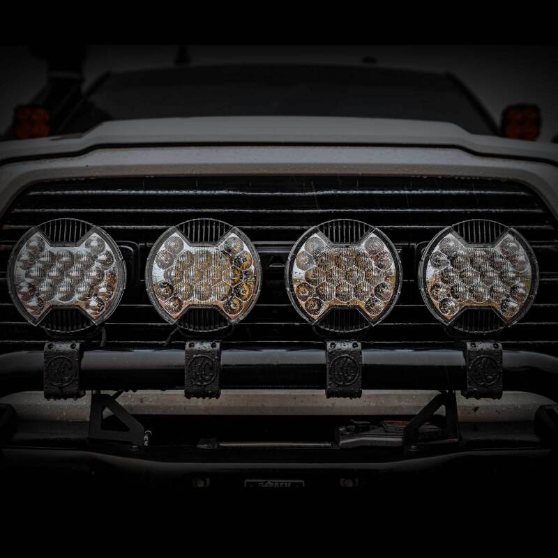 Load image into Gallery viewer, KC HiLiTES SlimLite 8in. LED Light Shield SAE Driving (Shield Only) - Clear
