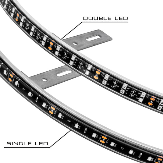 Oracle LED Illuminated Wheel Rings - Double LED - Blue