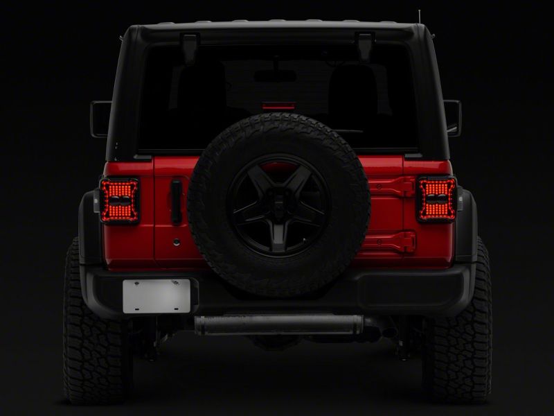 Load image into Gallery viewer, Raxiom 18-23 Jeep Wrangler JL Axial Series Linear LED Tail Lights- Blk Housing (Smoked Lens)
