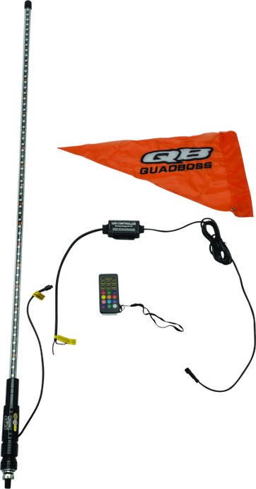 QuadBoss 4Ft Clear Single Whip Bluetooth