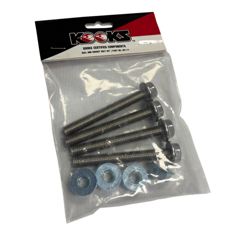 Load image into Gallery viewer, Kooks Ball and Socket Bolt Kit (4 M10 x 75 Flange Bolts/ 4 M10 Flange Nuts)
