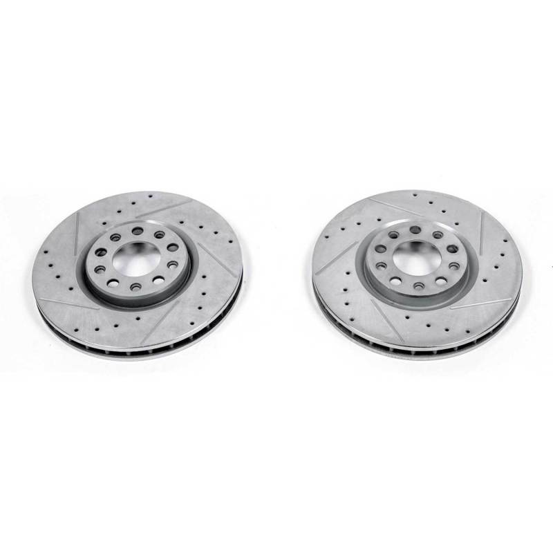Load image into Gallery viewer, Power Stop 15-17 Chrysler 200 Front Evolution Drilled &amp; Slotted Rotors - Pair
