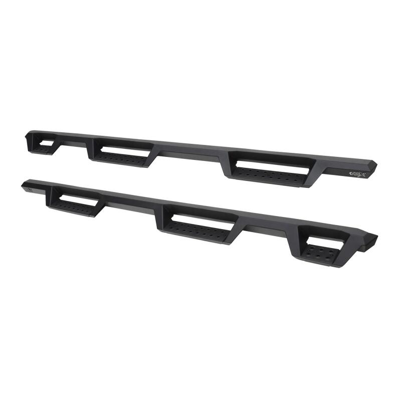 Load image into Gallery viewer, Westin 2019 Chevrolet Silverado/Sierra 1500 (5.5ft) Drop Wheel to Wheel Nerf Step Bars - Txt Black
