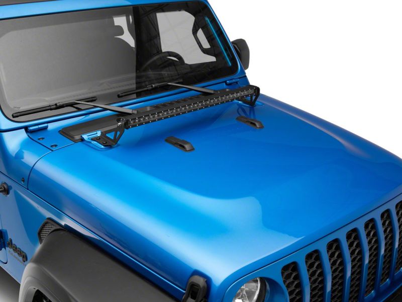 Load image into Gallery viewer, Raxiom 18-23 Jeep Wrangler JL Axial Series 30-In Single Row LED Light Bar w/ Hood Mounting Brackets
