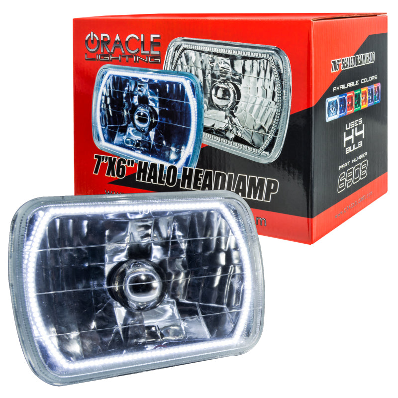 Load image into Gallery viewer, Oracle Pre-Installed Lights 7x6 IN. Sealed Beam - White Halo SEE WARRANTY
