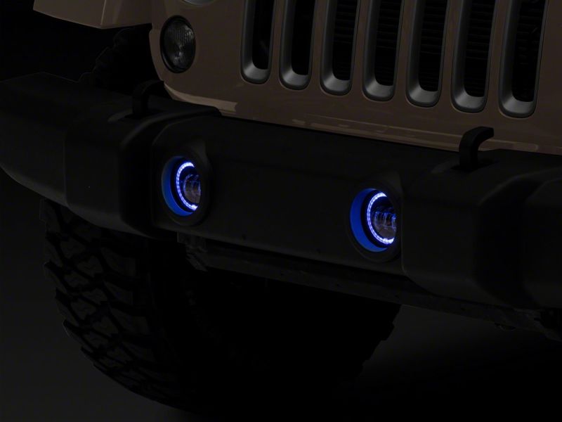 Load image into Gallery viewer, Raxiom 07-18 Jeep Wrangler JK Axial Series 4-In LED Fog Lights w/ RGB Halo
