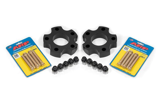 BMR 05-13 Chevrolet Corvette C6 Wheel Spacer Kit Front 1.25in Wide M12 Studs Shank Lugs - Black