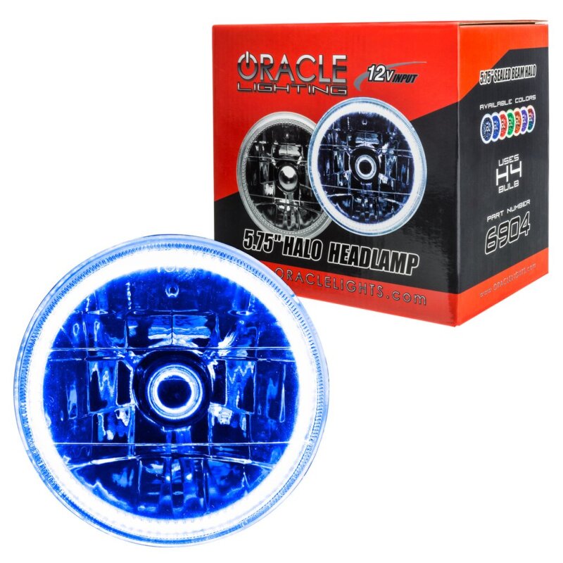 Load image into Gallery viewer, Oracle Pre-Installed Lights 5.75 IN. Sealed Beam - Blue Halo SEE WARRANTY
