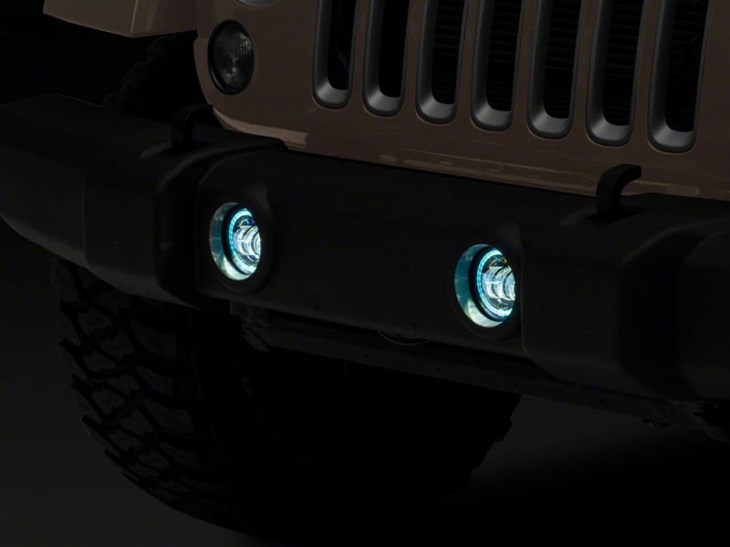 Load image into Gallery viewer, Raxiom 07-18 Jeep Wrangler JK Axial Series 4-In LED Fog Lights w/ RGB Halo
