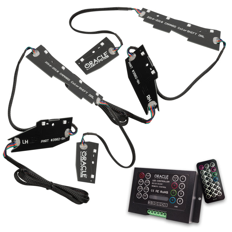 Load image into Gallery viewer, Oracle 16-18 Chevy Camaro RGB+W Headlight DRL Upgrade Kit - ColorSHIFT w/ 2.0 Controller
