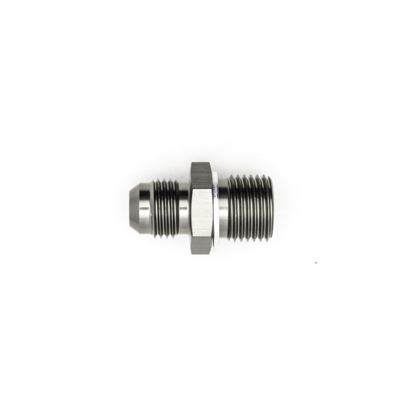 Load image into Gallery viewer, DeatschWerks 6AN Male Flare to M16 X 1.5 Male Metric Adapter (Incl. Crush Washer) - Titanium
