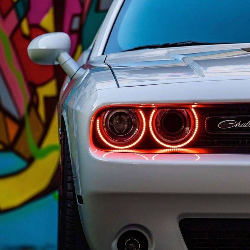 Load image into Gallery viewer, Oracle 15-21 Dodge Challenger Dynamic Surface Mount Headlight Halo Kit - - Dynamic
