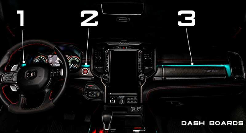Load image into Gallery viewer, Oracle 19-22 RAM Complete Interior Ambient Lighting ColorSHIFT RGB Conversion Kit
