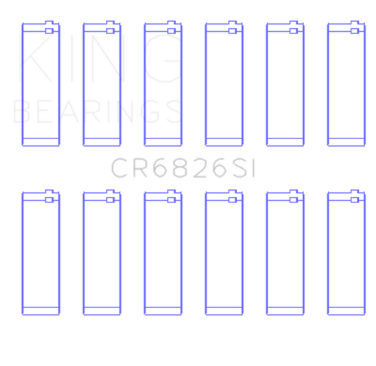 King Engine Bearings Holden 175/190 3.6L (Size +0.50mm) Connecting Rod Bearing Set