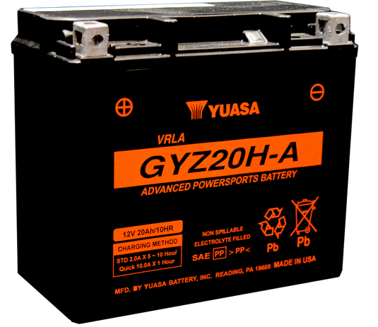Yuasa GYZ20H-A High Performance Maintenance Free AGM 12-Volt Battery