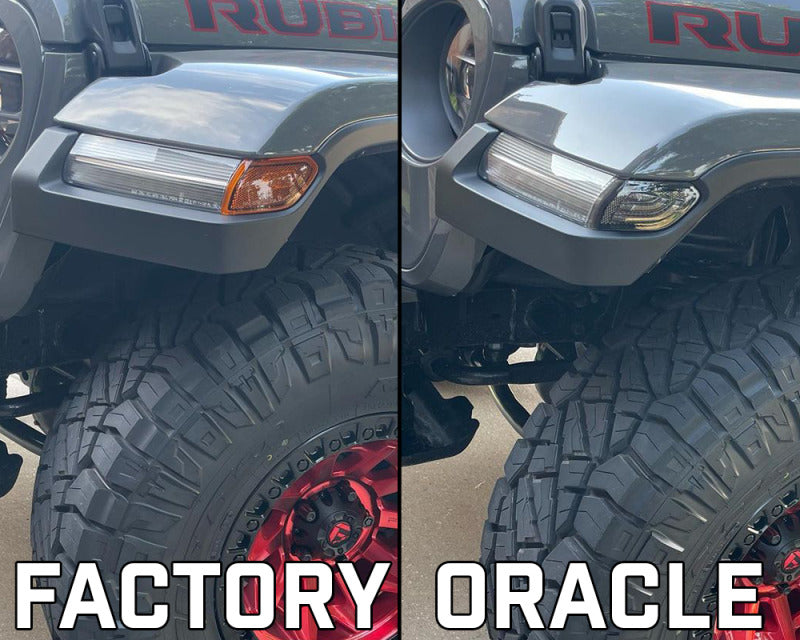 Load image into Gallery viewer, Oracle Jeep Wrangler JL Smoked Lens LED Front Sidemarkers
