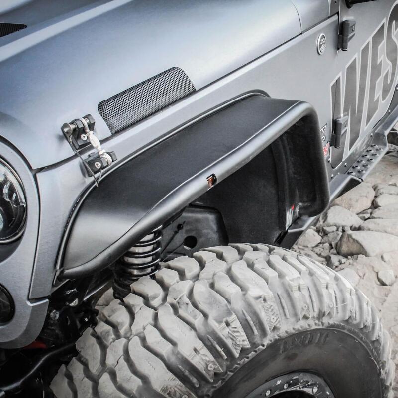 Load image into Gallery viewer, Westin/Snyper 07-17 Jeep Wrangler Tube Fenders - Front - Textured Black
