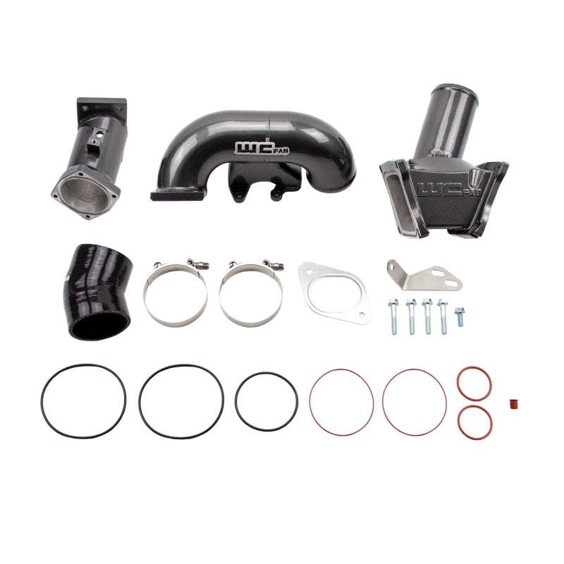 Load image into Gallery viewer, Wehrli 2007.5-2010 LMM Duramax High Flow 3in Y-Bridge Kit- Gloss Black
