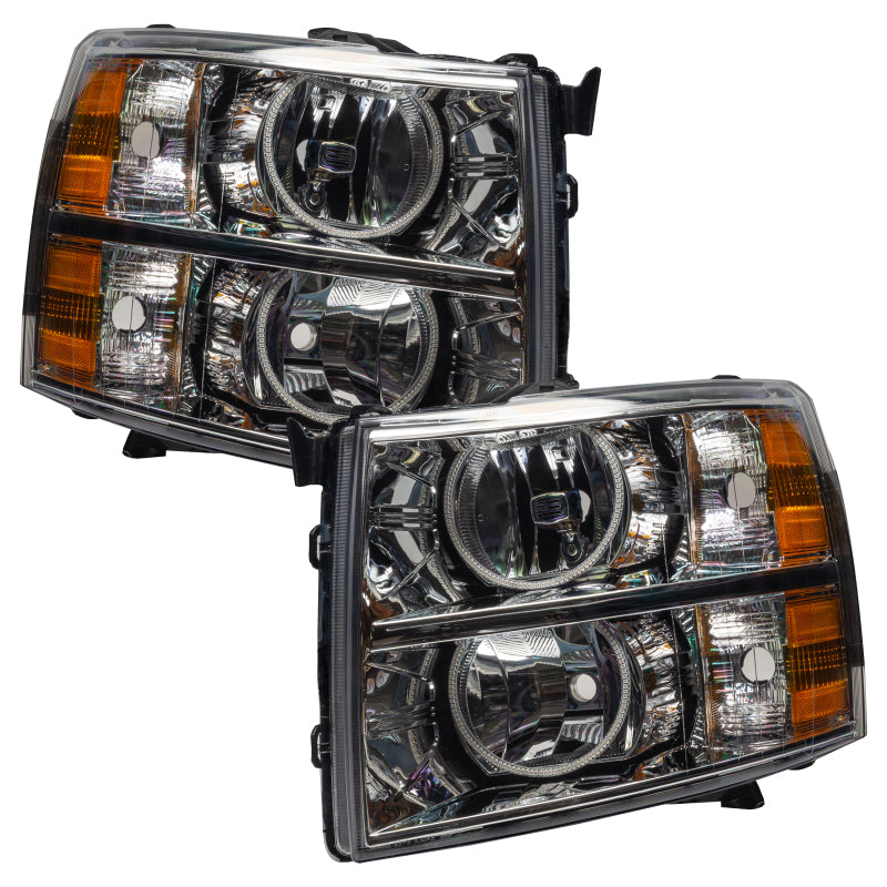 Load image into Gallery viewer, Oracle Lighting 07-13 Chevrolet Silverado Pre-Assembled LED Halo Headlights - Blue SEE WARRANTY
