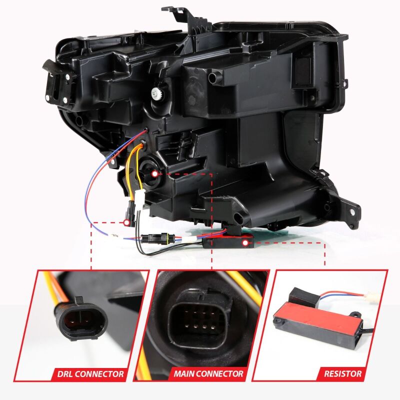 Load image into Gallery viewer, ANZO 19-21 GMC Sierra 1500 LED Projector Headlight w/Switchback+Sequential - Black
