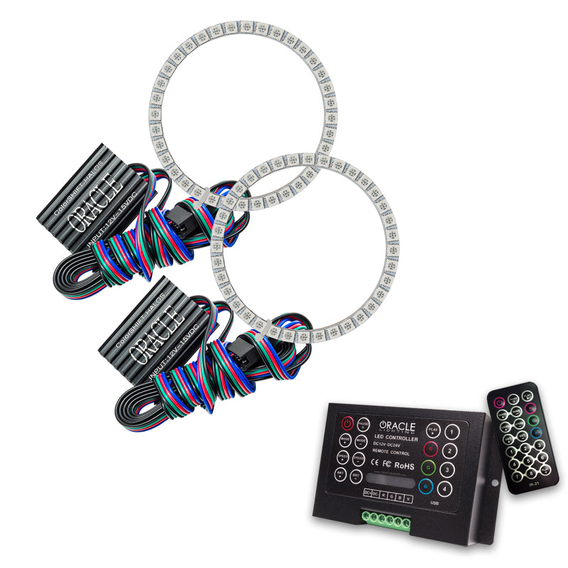 Load image into Gallery viewer, Oracle Ram 13-18 Projector Headlight Halo Kit - ColorSHIFT w/ 2.0 Controller
