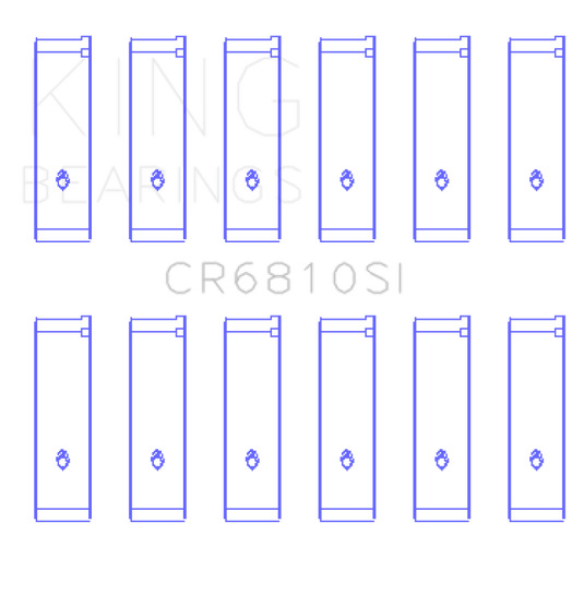 King Engine Bearings Chrysler 215 (Size +0.50mm) Connecting Rod Bearing Set