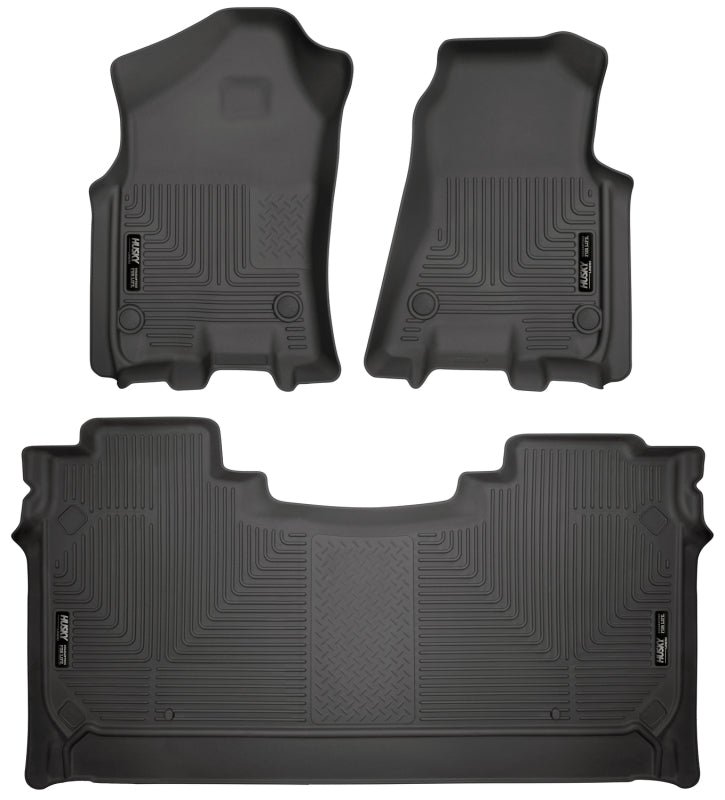 Load image into Gallery viewer, Husky Liners 19 Dodge Ram 1500 Crew Cab Weatherbeater Black Front &amp; 2nd Seat Floor Liners
