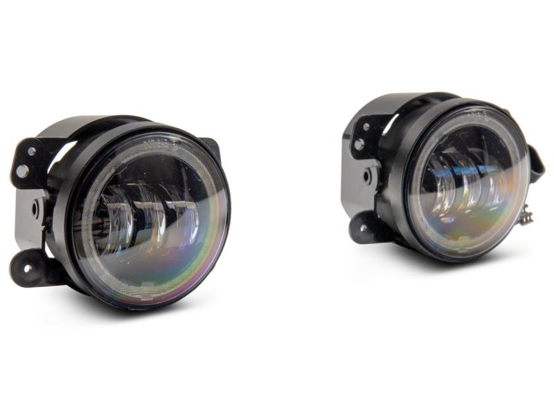 Load image into Gallery viewer, Raxiom 07-18 Jeep Wrangler JK Axial Series 4-In LED Fog Lights w/ Halo
