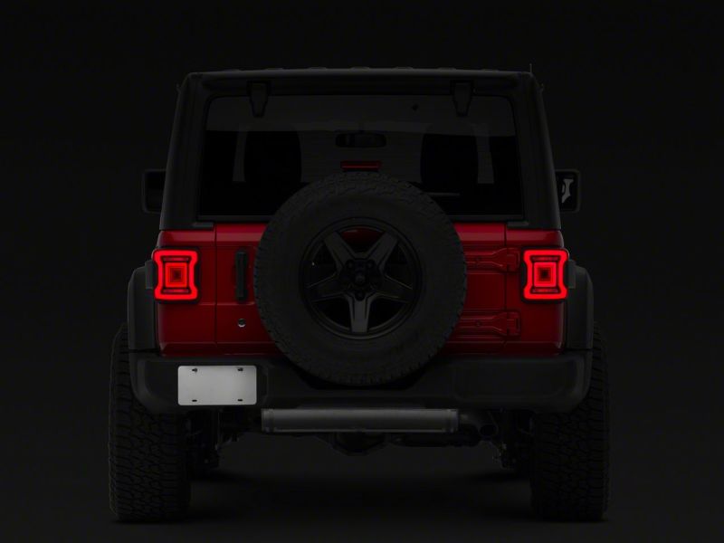 Load image into Gallery viewer, Raxiom 18-23 Jeep Wrangler JL Horizon LED Tail Lights- BlkHousing- Red Lens
