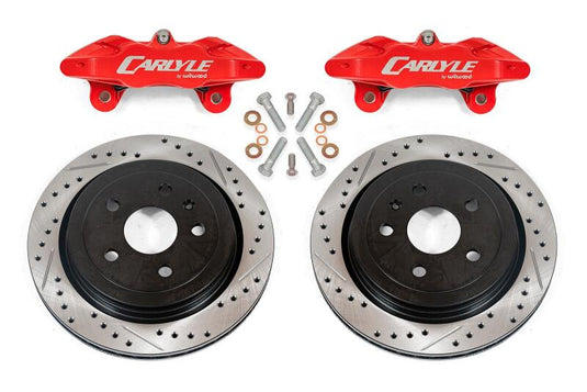BMR 97-04 Chevrolet Corvette C5 Brake Kit For 15in Conversion Drilled & Slotted Rotors Red Calipers