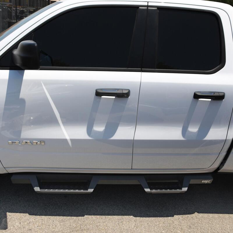 Load image into Gallery viewer, Westin 2019 Ram 1500 Quad Cab Drop Nerf Step Bars - Textured Black
