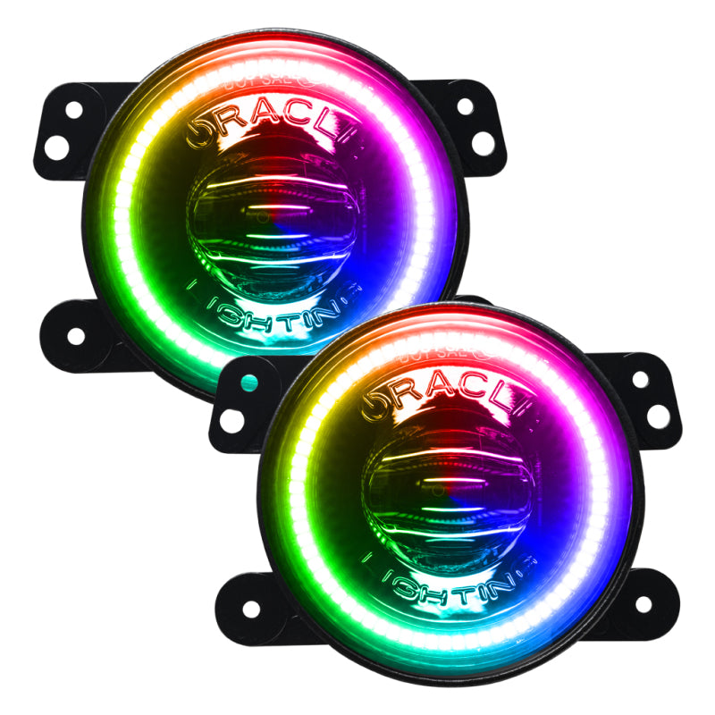 Load image into Gallery viewer, Oracle Jeep Wrangler JK/JL/JT High Performance W LED Fog Lights - ColorSHIFT - Dynamic
