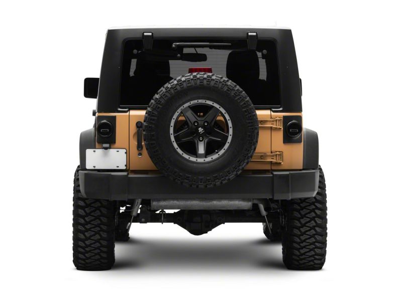 Load image into Gallery viewer, Raxiom 07-18 Jeep Wrangler JK Axial Series Halo LED Tail Lights- Blk Housing (Clear Lens)
