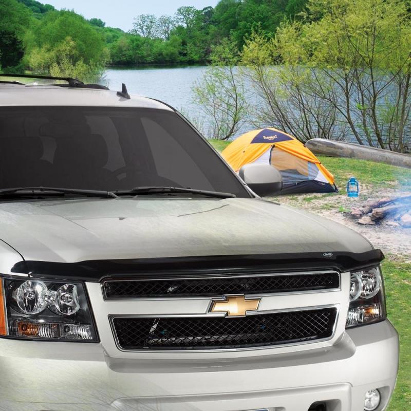 Load image into Gallery viewer, AVS 14-18 Toyota Tundra Hoodflector Low Profile Hood Shield - Smoke
