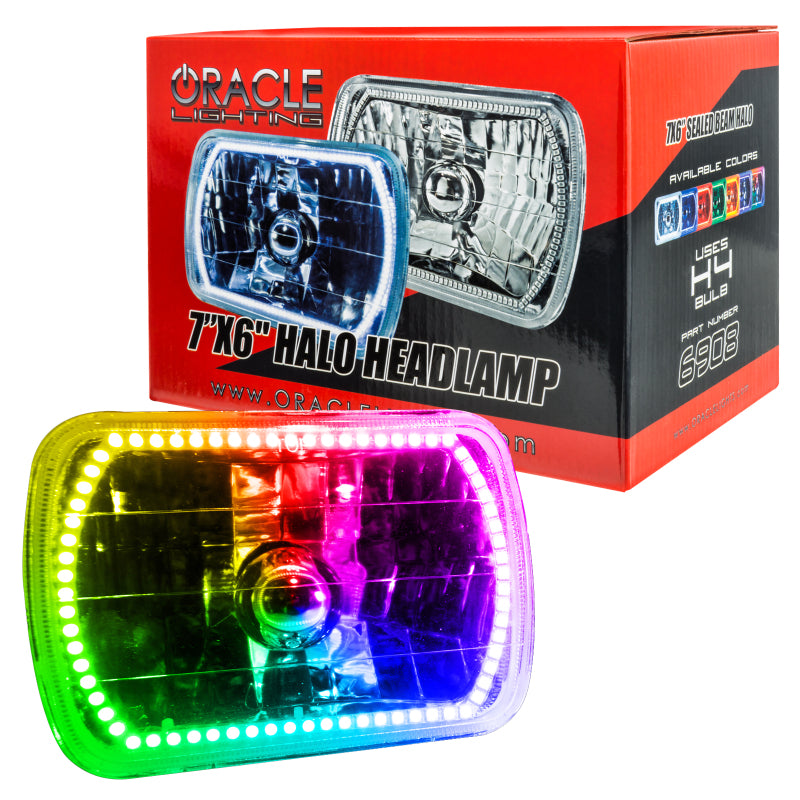 Load image into Gallery viewer, Oracle Pre-Installed Lights 7x6 IN. Sealed Beam - ColorSHIFT Halo SEE WARRANTY
