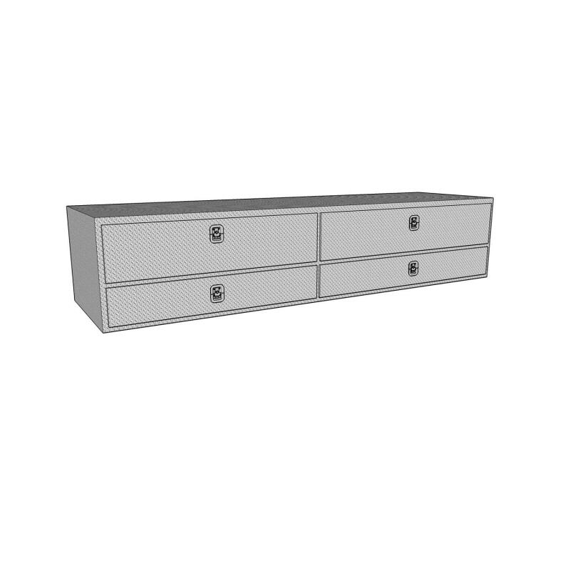 Load image into Gallery viewer, Westin/Brute High Cap 96in Stake Bed Contractor TopSider w/ Bottom Drawers - Aluminum
