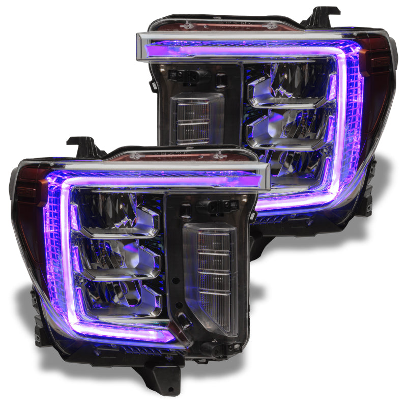 Load image into Gallery viewer, Oracle 20-21 GMC Sierra 2500/3500 HD RGB+W Headlight DRL Upgrade Kit - ColorSHIFT

