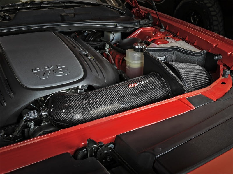 Load image into Gallery viewer, aFe POWER Magnum FORCE Carbon Fiber Stage 2 Track Series Pro Dry S CAIS - 11-18 Dodge Challenger V8
