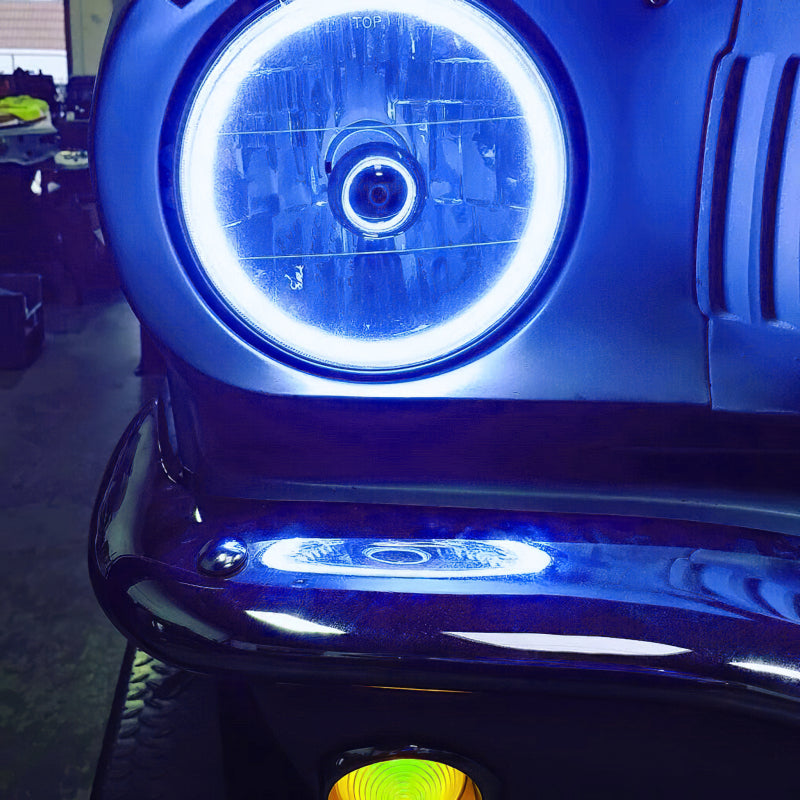 Load image into Gallery viewer, Oracle Pre-Installed Lights 7 IN. Sealed Beam - Blue Halo SEE WARRANTY
